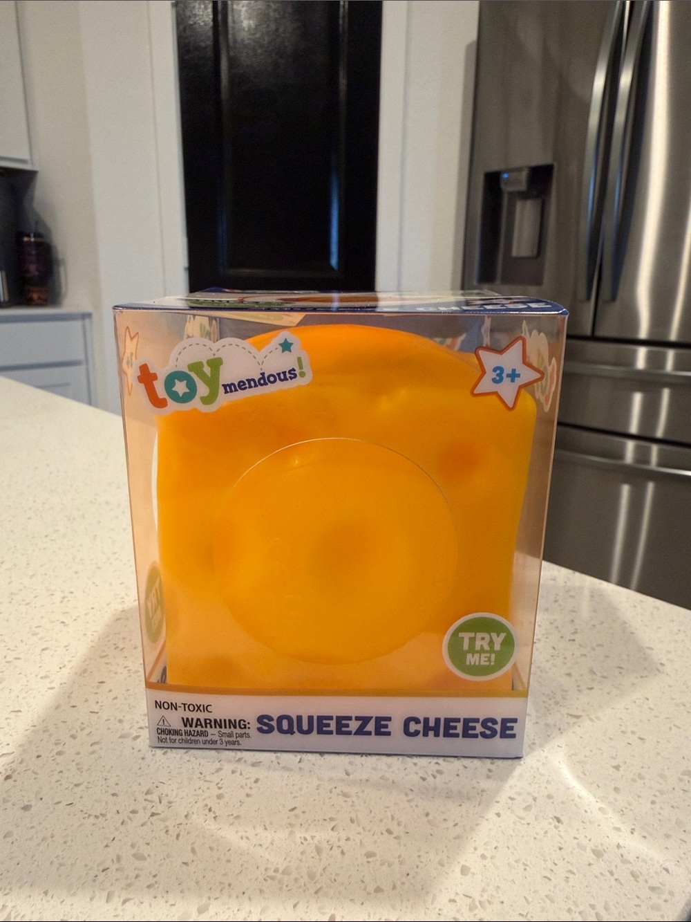 Squeeze Cheese Stress Toy - Yellow
